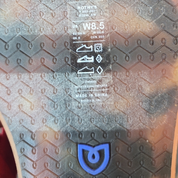 Rothy's The Lightweight Wedge Sandals Red Hot Woven 8.5 Braided Strap Like New - Picture 11 of 11